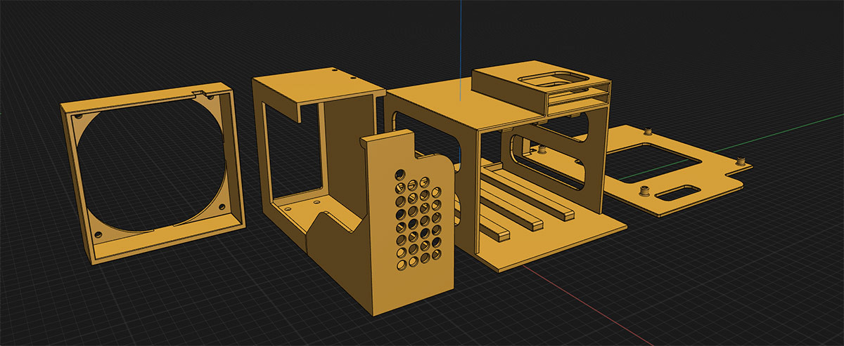 CAD Zeichnung der Einzelkomponenten meines Systems